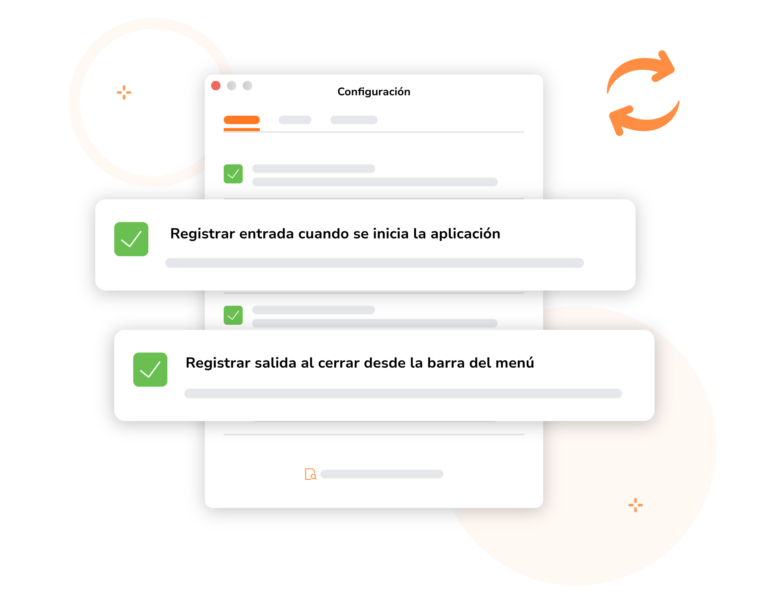 Función de registro automático de entrada y salida en la aplicación de escritorio Jibble.