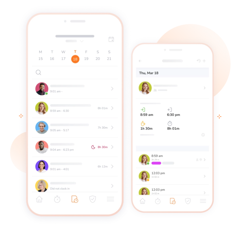 Online employee attendance system on mobile phone