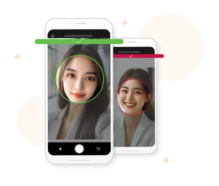 Ilustrasi clock in dengan teknologi face recognition