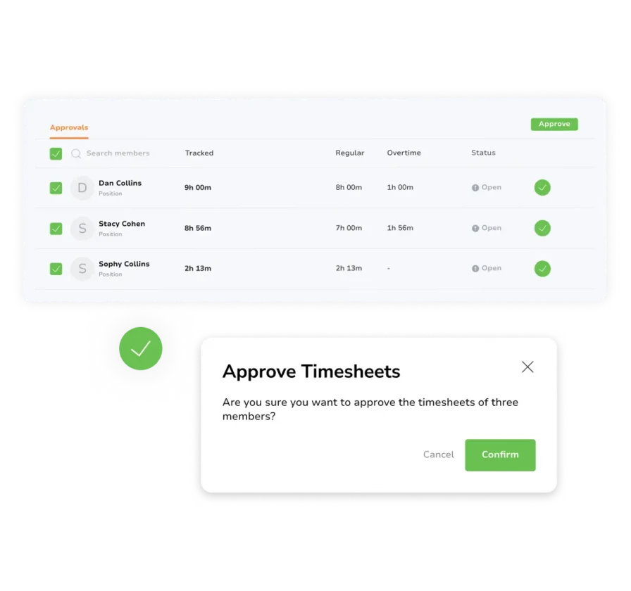 Payroll-ready timesheets