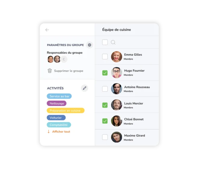 Organisation des employés en équipes et en groupes dans le logiciel de suivi du temps de Jibble