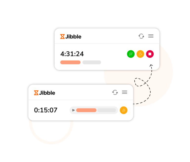Ilustrasi timer berjalan di ekstensi Chrome Jibble