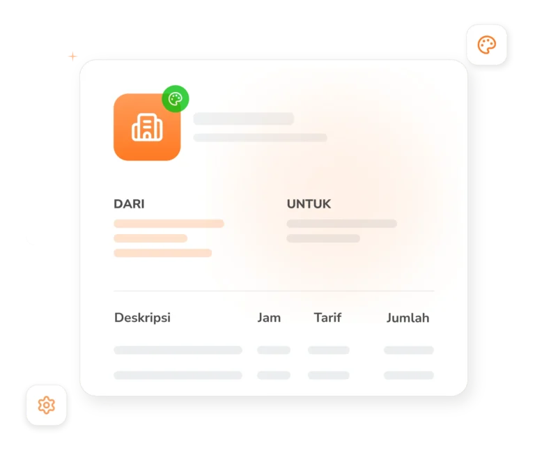 ilustrasi kustomisasi invoice di Jibble