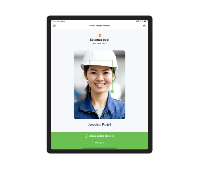 Kios absensi dengan face recognition