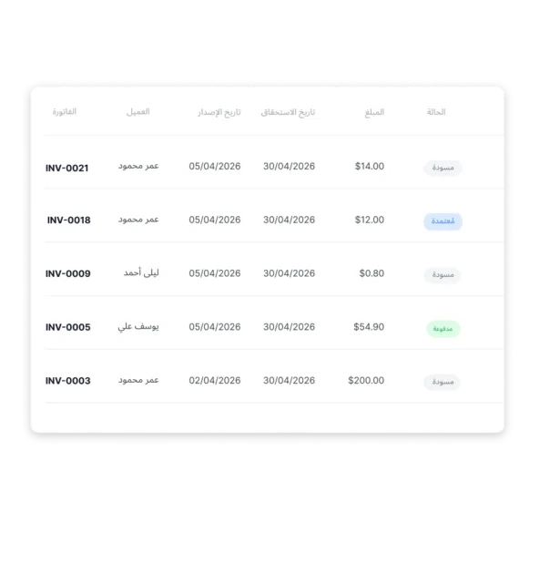 تحويل الساعات المدفوعة المُتتبَّعة إلى فاتورة عميل