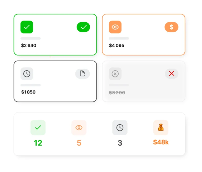 Status de faturasStatuses of invoices