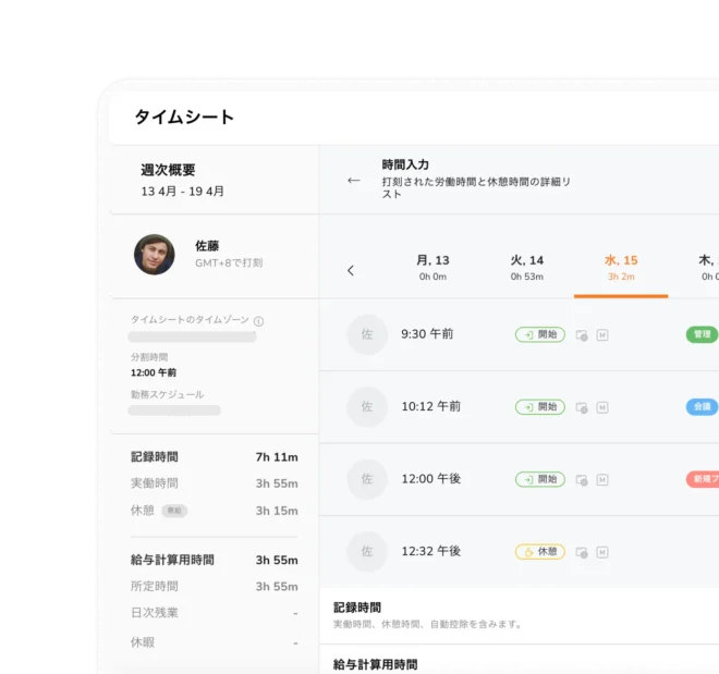 タイムシート