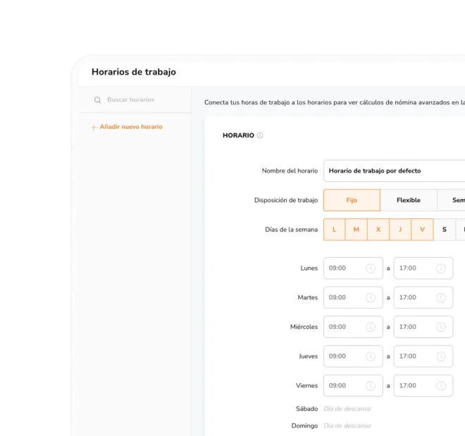 Creación y publicación de horarios de trabajo de los empleados