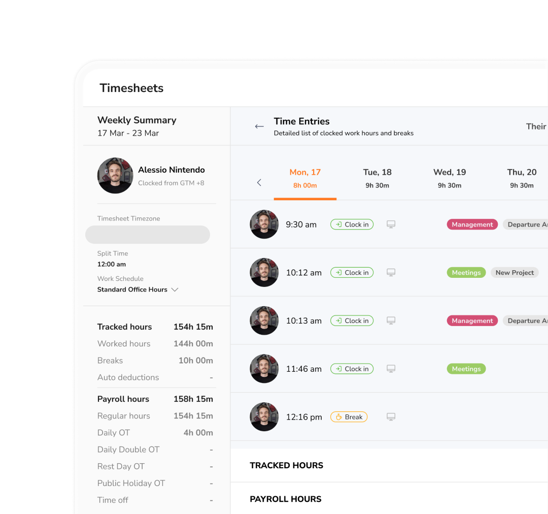 Jibble timesheets