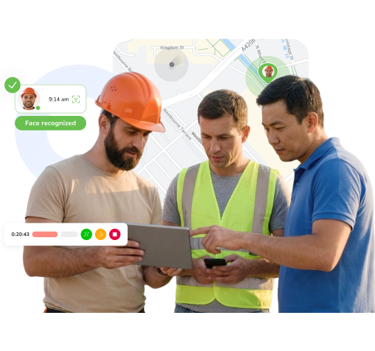 Field technician using Jibble